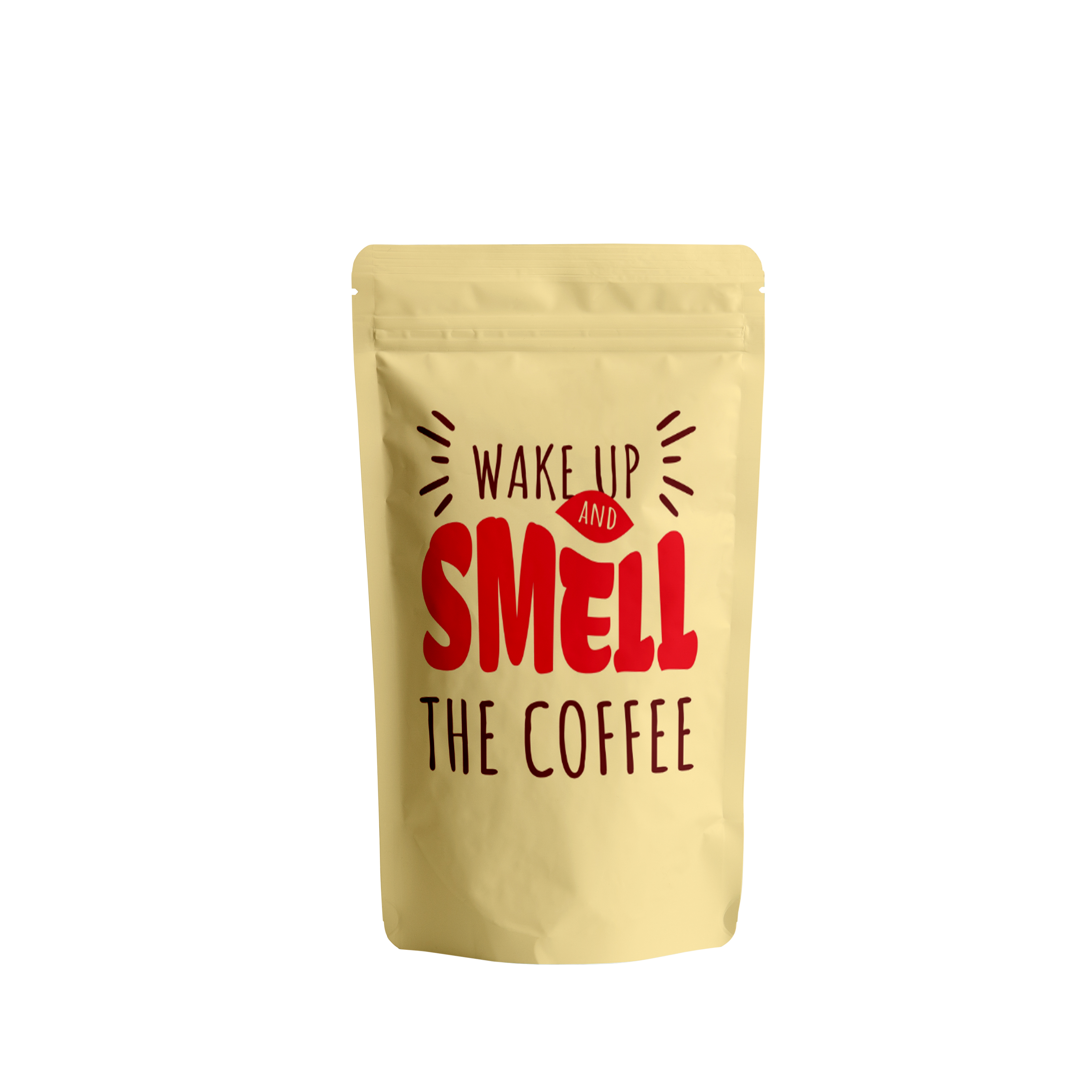 food grade stand up brown coffee bags custom print smell proof aluminum foil 